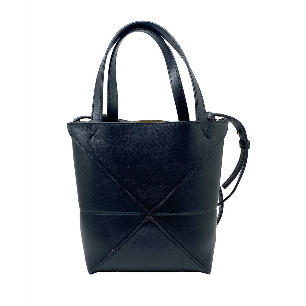 LOEWE Puzzle Tote Bag Foldable Shoulder Black
